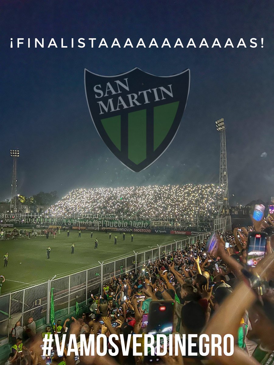 ¡Gracias San Martín por que desde el corazón y el amor de una institución que quiere ser de primera, logró un TRIUNFAZO!

¡Somos finalista, no lo podemos creer! 🖤💚🙏