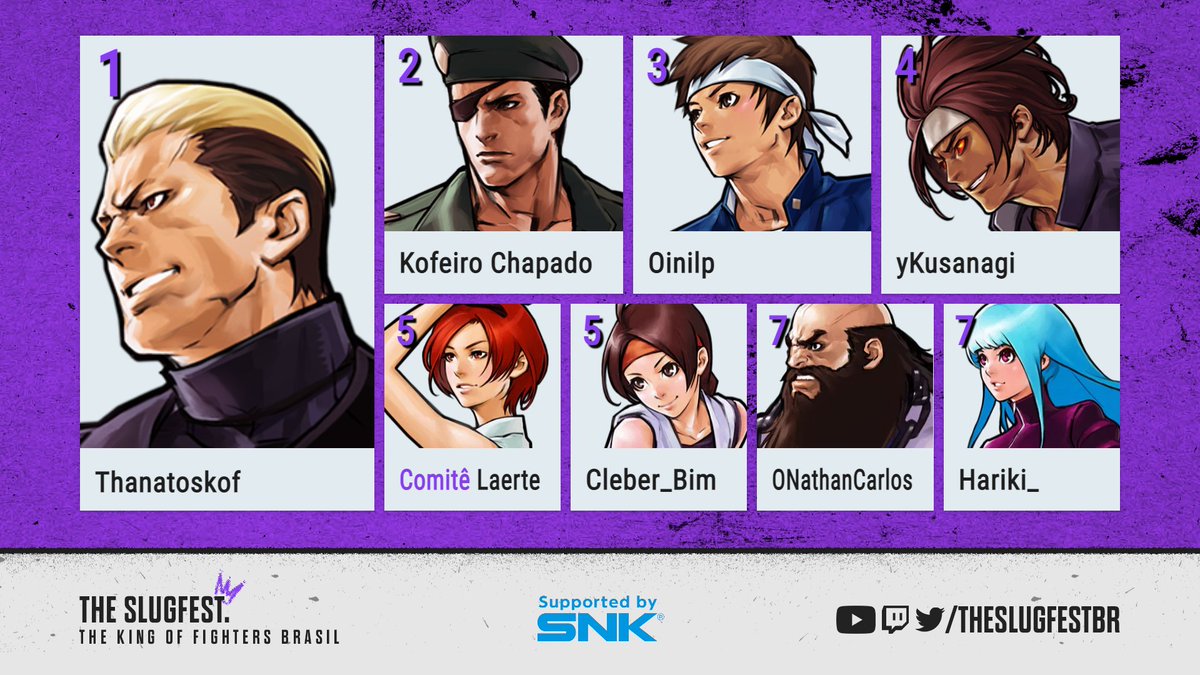 theslugfestbr's tweet image. 🎉 FIM DO TORNEIO!
Mais um The Slugfest feito, muito obrigado a todos que participaram, seja no chat ou jogando! 💜  

🏆 Bracket: youtube.com/watch?v=AKb5Aj…
📺 VOD: 

#KOF2002 #SNK