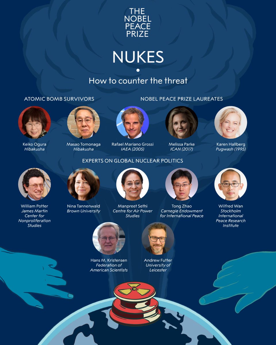 Looking forward to Nobel Peace Prize Forum 11 Dec 2024, to be with experts on global nuc politics to discuss strategies to mitigate risk of nuc war &amp; advance nuc disarmament as <a href="/NobelPeaceOslo/">Nobel Peace Center</a> honors @nihonhidankyo #NihonHidankyo for disseminating testimonies of #Hibakusha.