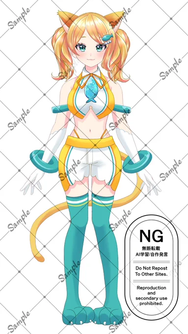 こちらのねこみみ女の子のLive2D用パーツ分け立ち絵をnizimaさまに出品予定です!(現在審査をして頂いています) もしご興味がございましたら!チェックしていただけたら嬉しいです〜! #nizima #Vtuber魂募集