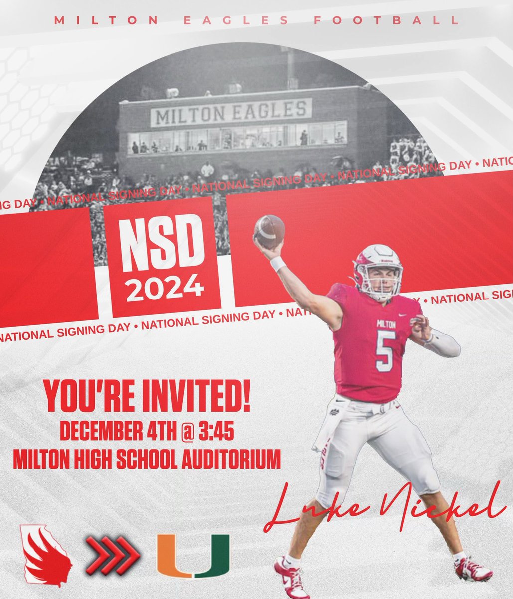 PaulNickel_5's tweet image. Signing Day for Luke. It's All About The U !! A storm is brewing and Hurricane Luke is coming.