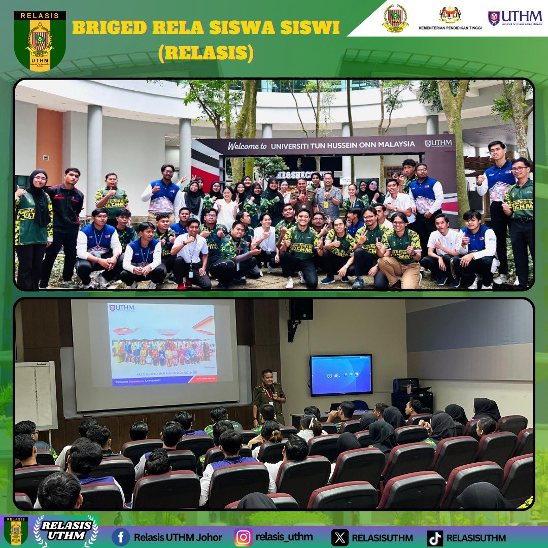 RELASISUTHM's tweet photo. Kelas Kokurikulum Berkredit RELASIS I Seksyen 1 UTHM Parit Raja Semester 1 Sesi 2024/2025

Pengajar: 
* PPjR (Bersekutu) Prof. Ir. Ts. Dr. Adnan bin Zainorabidin
* Puan Hafizah binti Muhammad Elham

Tarikh: 28 November 2024 https://t.co/HjDsHlMphU