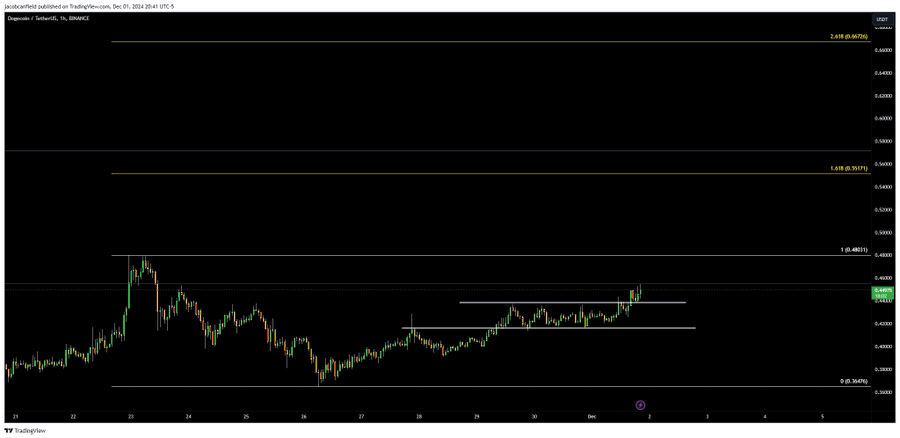 Dogecoin 1h Chart Jacob Canfield