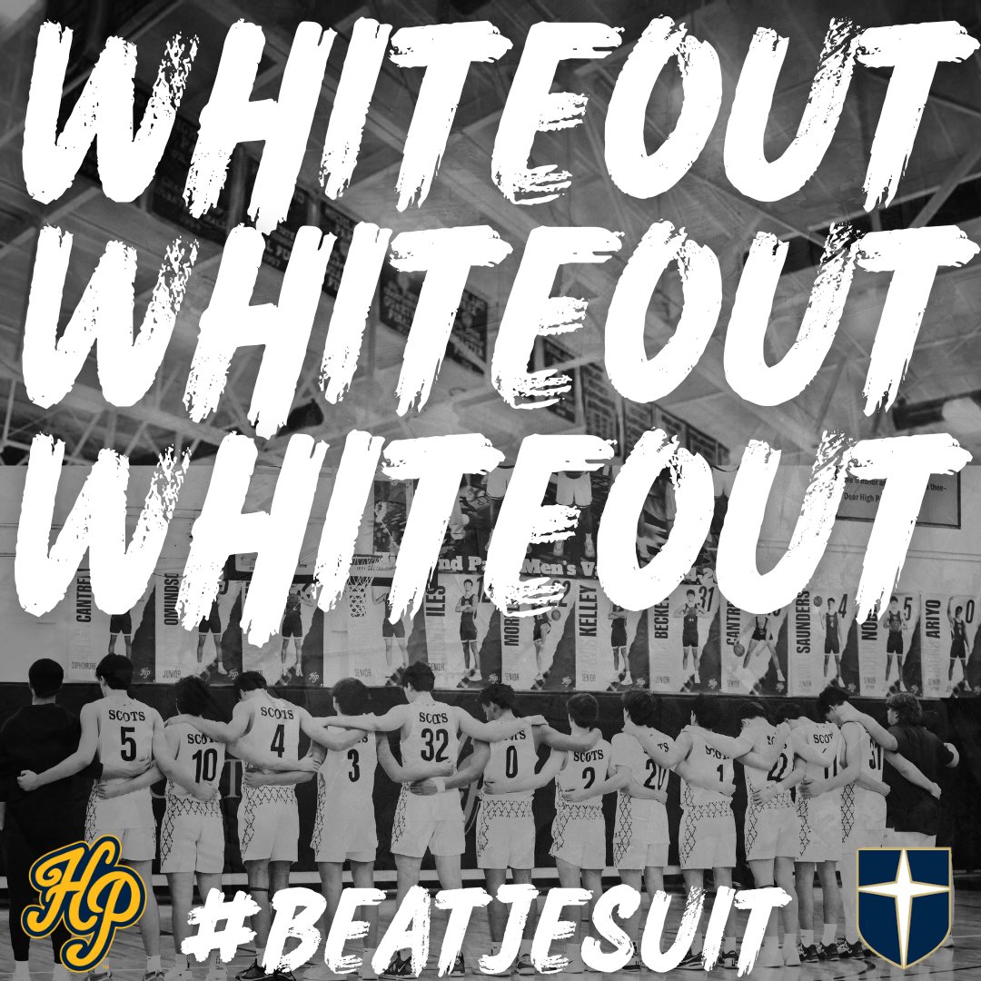 It's Official... Tomorrow Night's Game will be a
WHITE OUT!! Please wear white &amp; come ready to cheer on your Scots! ❄️

#oneteamonedream