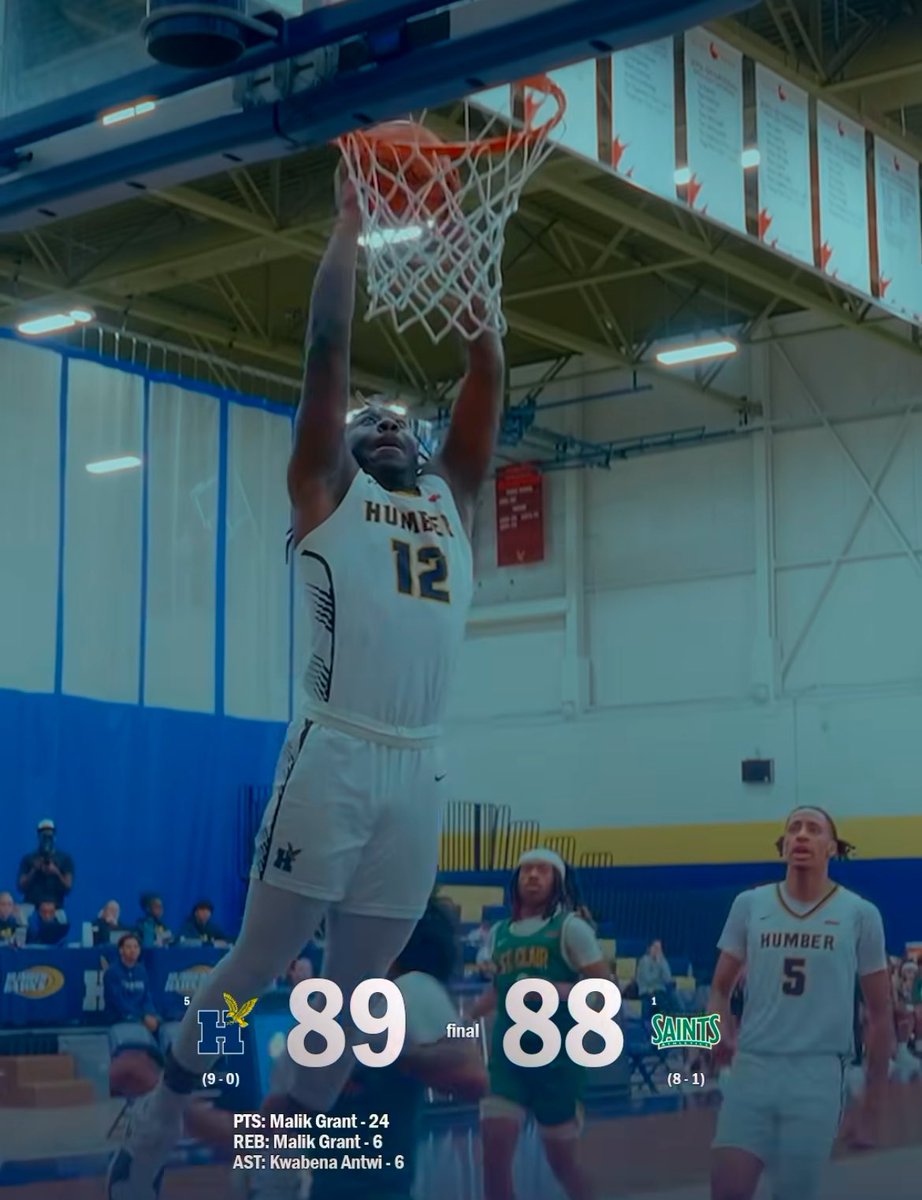 Big win against #1 OCAA and CCAA St. Clair Saints last night.