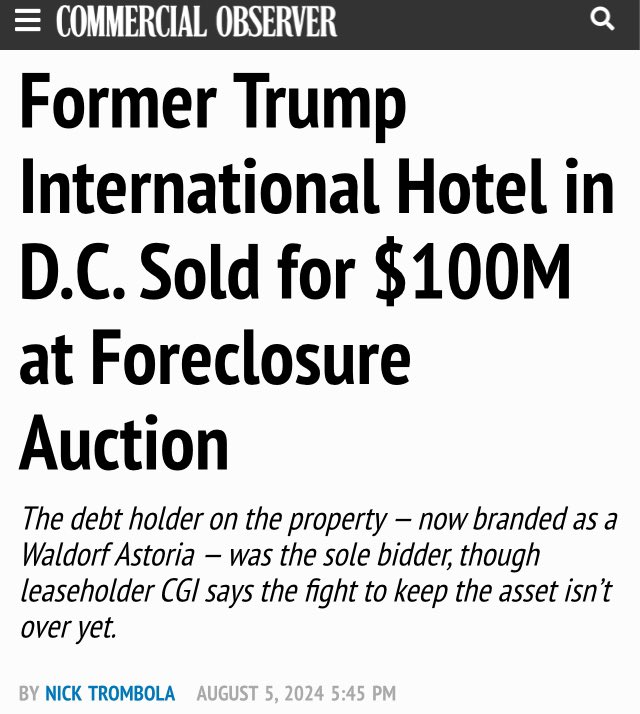 SCPatriotSC's tweet photo. The bank foreclosed on the property and sold it at auction August 5, 2024. BDT &amp; MSD is a merchant bank that acquired the leashold interest. https://t.co/70omum9Pgr