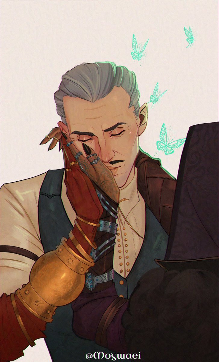 Mogwaei's tweet image. I want necromancer hand kisses 

#dragonage #EmmrichVolkarin