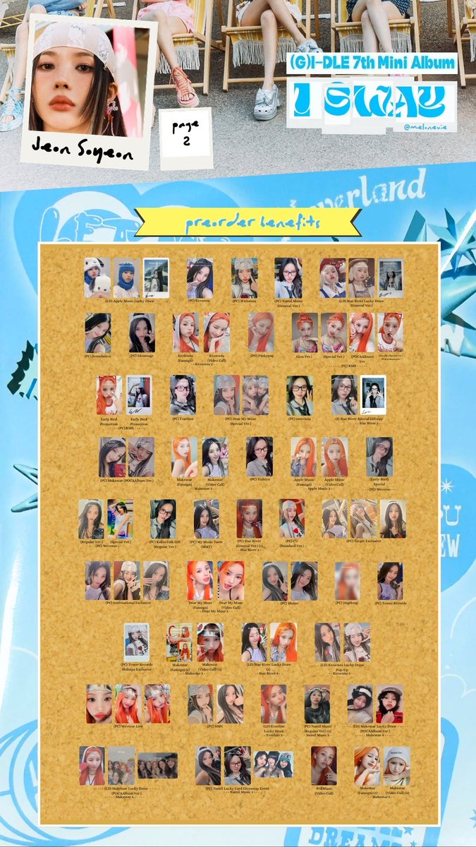 G)I-DLE 'I SWAY' Photocard Template Soyeon + rn, qq music china