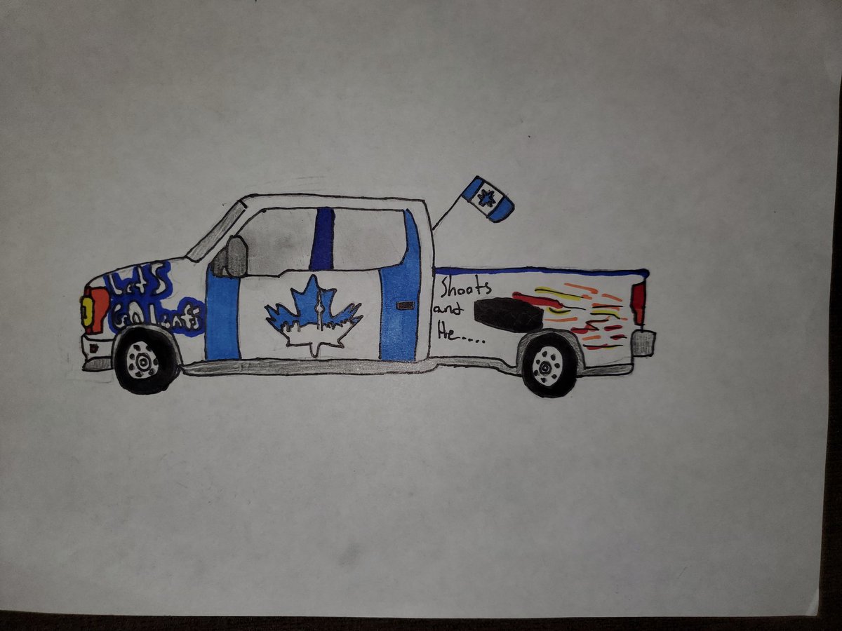 KeoghanKelly's tweet photo. @TheFordFANatic My very artistic son drew this awesome Ford F-150 truck. Would love to take my boy to the Leafs Game! 🤞🤞🤞🏒💙 @FordCanada  @MapleLeafs  #FordFanPower #LeafsFordDesign #GoLeafsGo https://t.co/UZwZFFkWmW