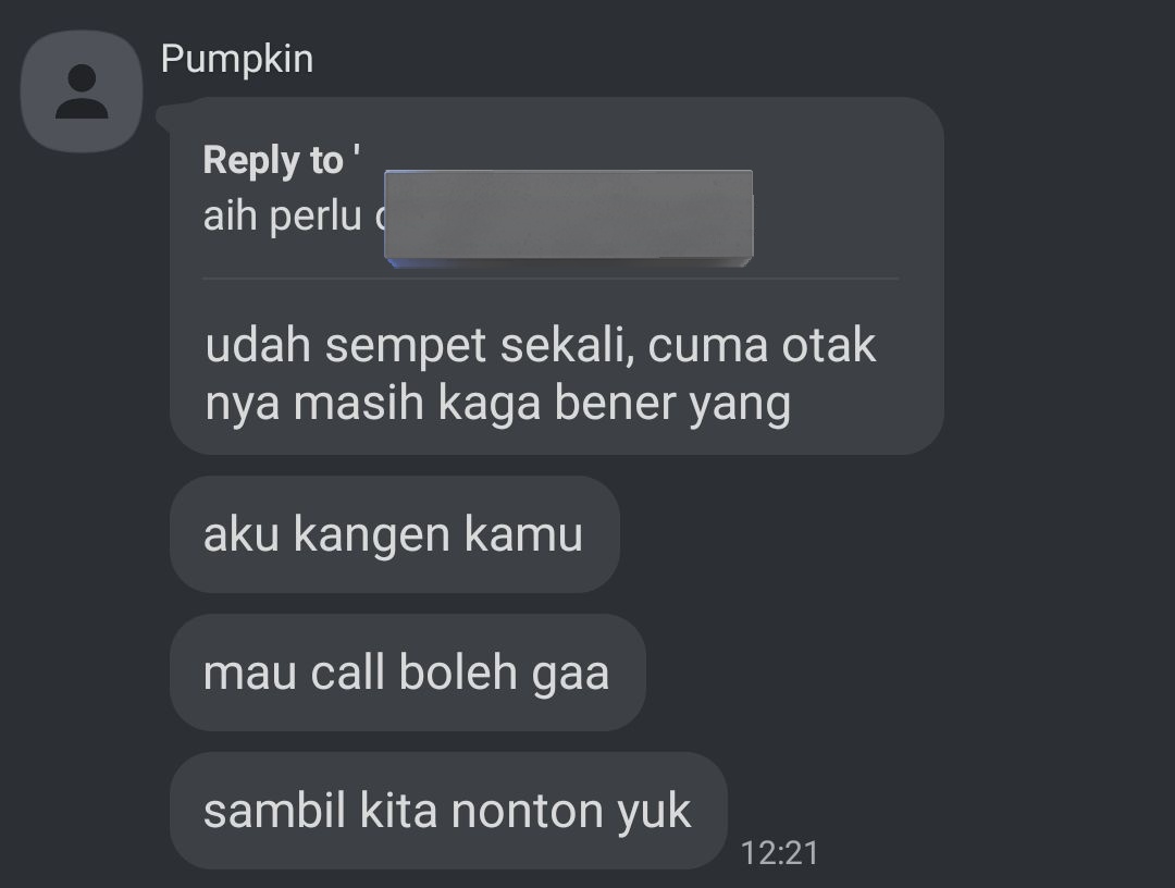 yfire's tweet photo. I love the way you always say 'kangen'. It’s like the sweetest thing ever and it means the world to me. https://t.co/Oyy3GcujJn