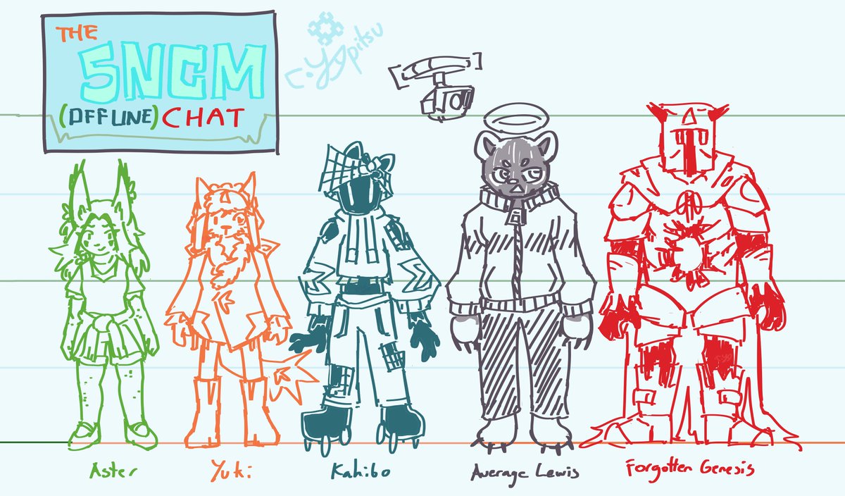 yupitsu's tweet image. I made more character designs,