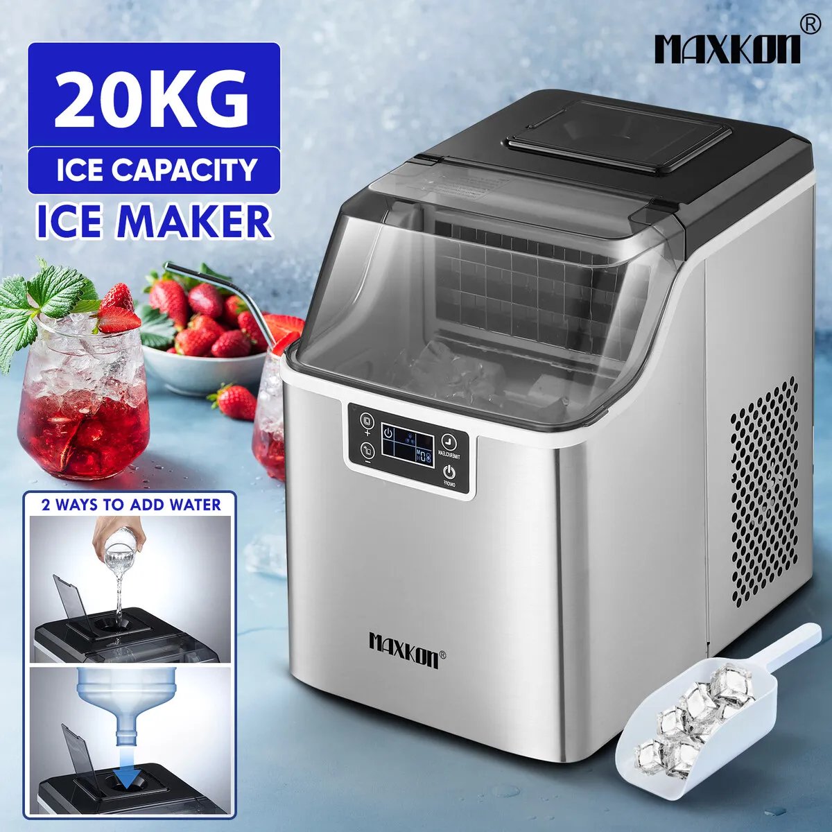 CrazySalesAus's tweet image. 20kg Ice Maker Machine Clear Cube Making Countertop Home Commercial 2 Water Filling Methods Stainless Steel Maxkon Now: $269.97
bit.ly/4ft8FWh
#icemaker #icemakingmachine #countertop #appliances #drinks #cold