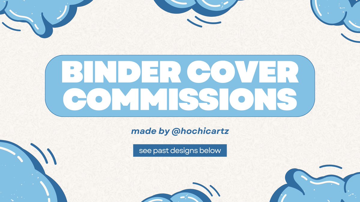 hochicartz's tweet image. —— binder cover comissions .ᐟ

ㅤㅤ ㅤㅤ ㅤ๑ open to all fandoms.
ㅤㅤ ㅤㅤ ㅤ📓 hochicartz.carrd.co