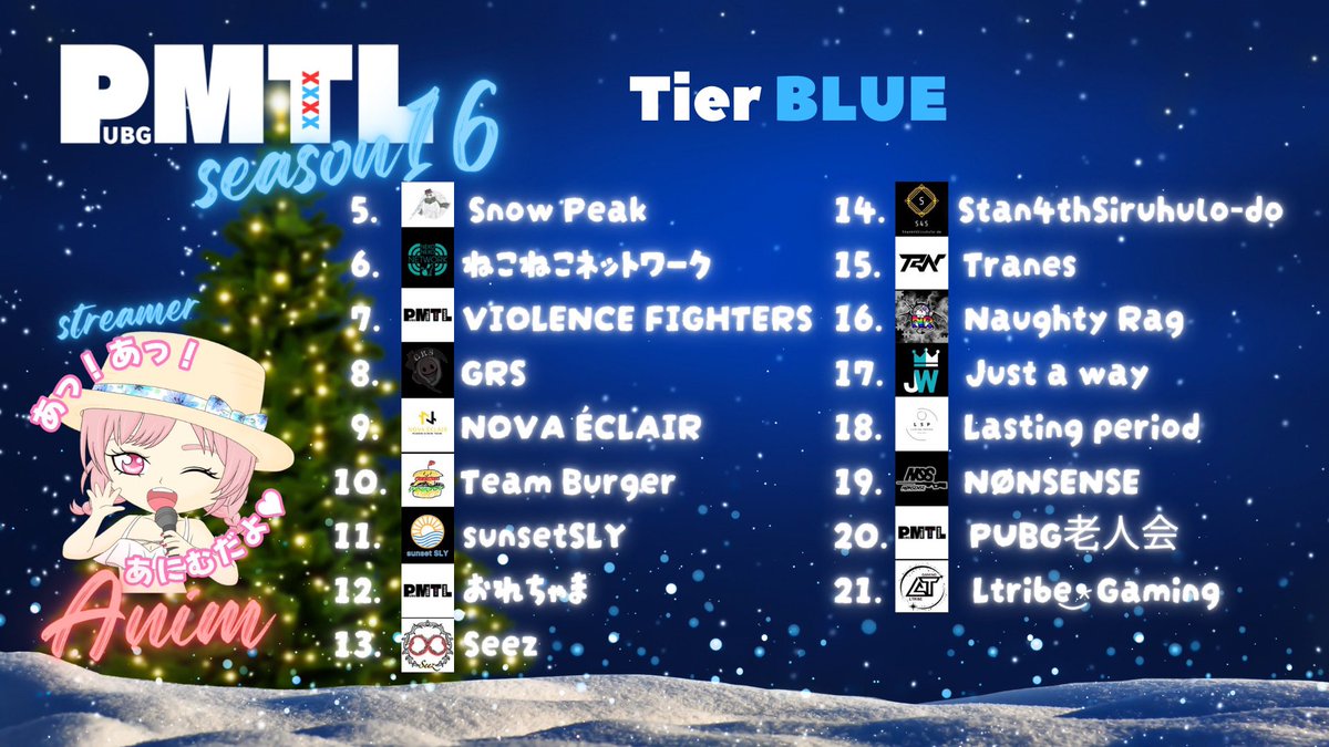PMTL_0903's tweet photo. 本日22:10よりPMTL season16スタートいたします！
今シーズンもありがたいことに両グループ配信させていただきます！Discordの配信情報チャンネルにURLを貼りますのでぜひぜひお見逃しなく✨
2024年ラストシーズン！皆様の活躍シーンをたくさん拝見できますように！
#PMTL
#GLHF https://t.co/VEo4OUOPst