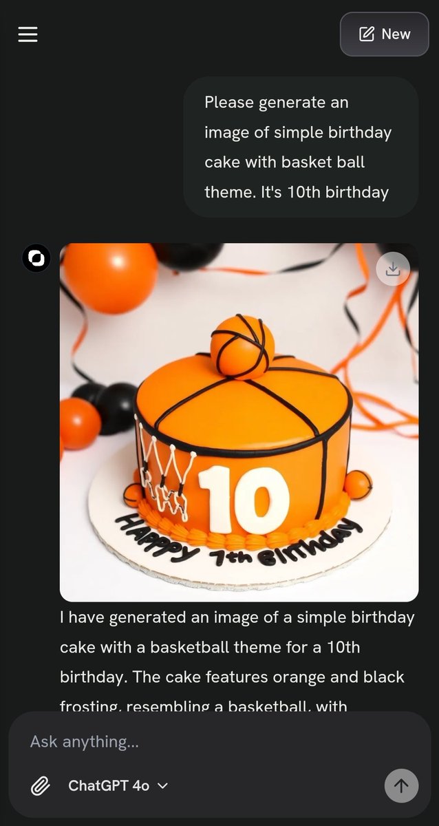 firdaus71's tweet photo. Pas ultah anak, ngide bikin generate image contoh kue pake #ChatGPT. Dan coba pesen ke temen yg kebetulan UMKM bikin cake ultah. Dan hasilnya wow!! https://t.co/TQN17zExGT
