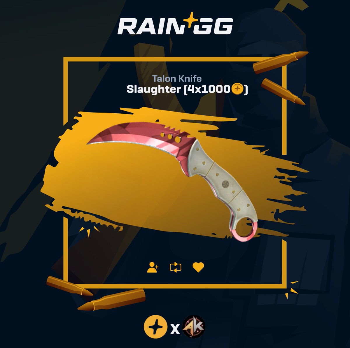 🎁🎁🎁 CHRISTMAS GIVEAWAY  🎁🎁🎁

🎅 4 x Talon Slaughter 

✅ Follow <a href="/raindotgg/">Rain.gg</a> 
✅ RT &amp; LIKE
✅ Tag 2 friends 

🎄 Rolling  Christmas day ( 24 december )