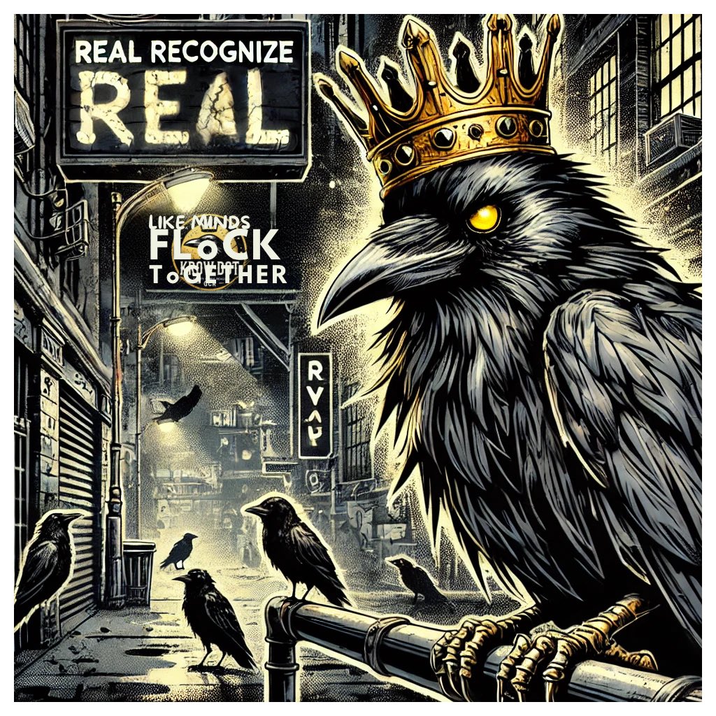 Guppyinchief's tweet photo. Crows don’t bow, they conquer. 👑🖤
In the alley where shadows rule, the crowned don’t ask for respect—they take it. Like minds flock together, but only the ruthless survive.
#RealRecognizeReal #FlockOrFall #UrbanDominance #KrowDot https://t.co/iFd0MtA4Wj