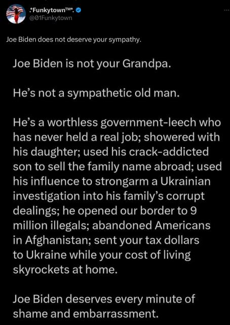 ILA_NewsX's tweet photo. @ShadowofEzra Joe Biden is a criminal too. https://t.co/qFi8QPTXul