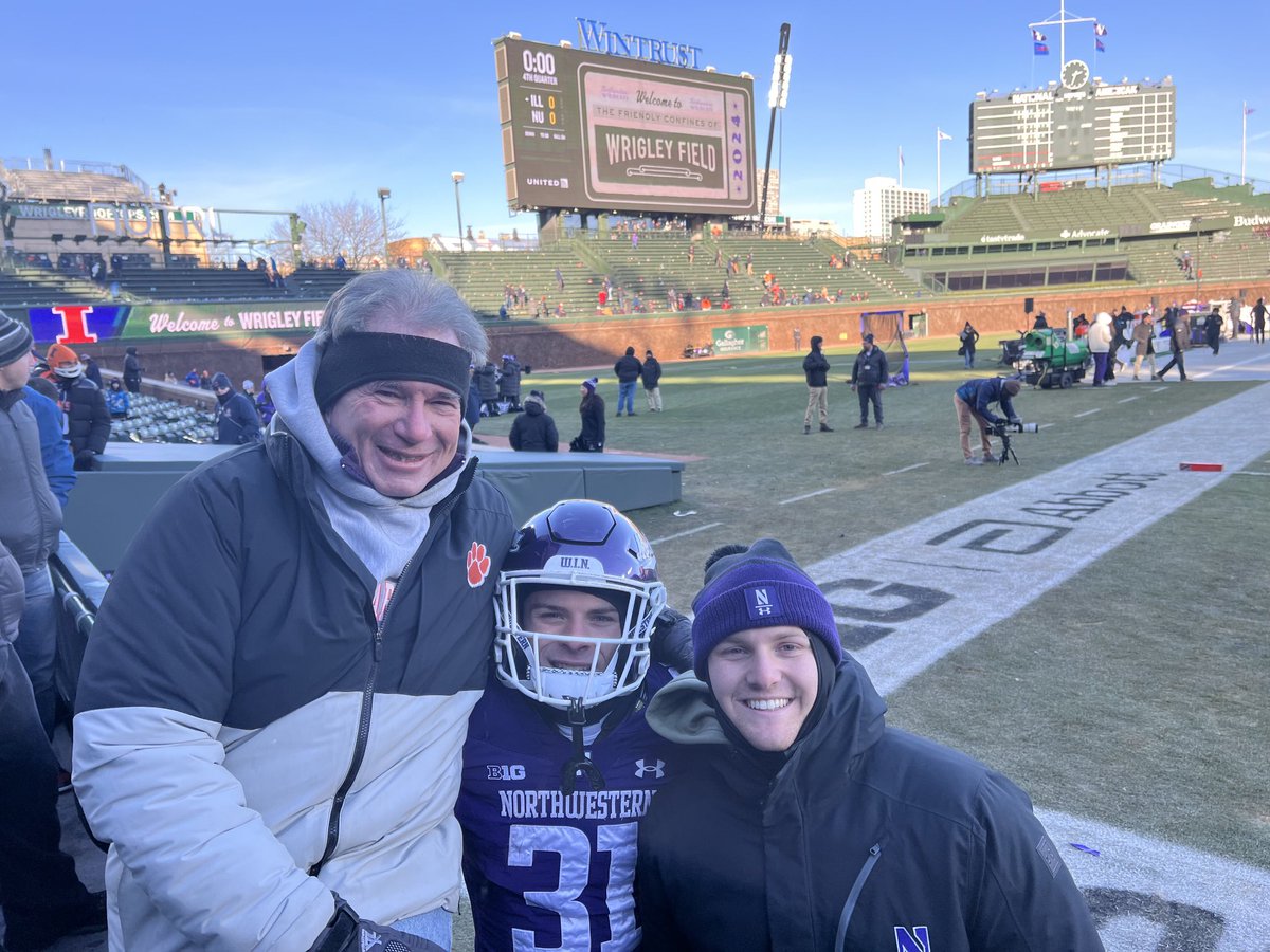 NW vs. Illini @ Wrigley Field.  Great Seats &amp; Special Day watching WWS Jacob Arthurs and Jack Olsen play BIG10 Football.  Congrats to their families!  #Tiger Pride