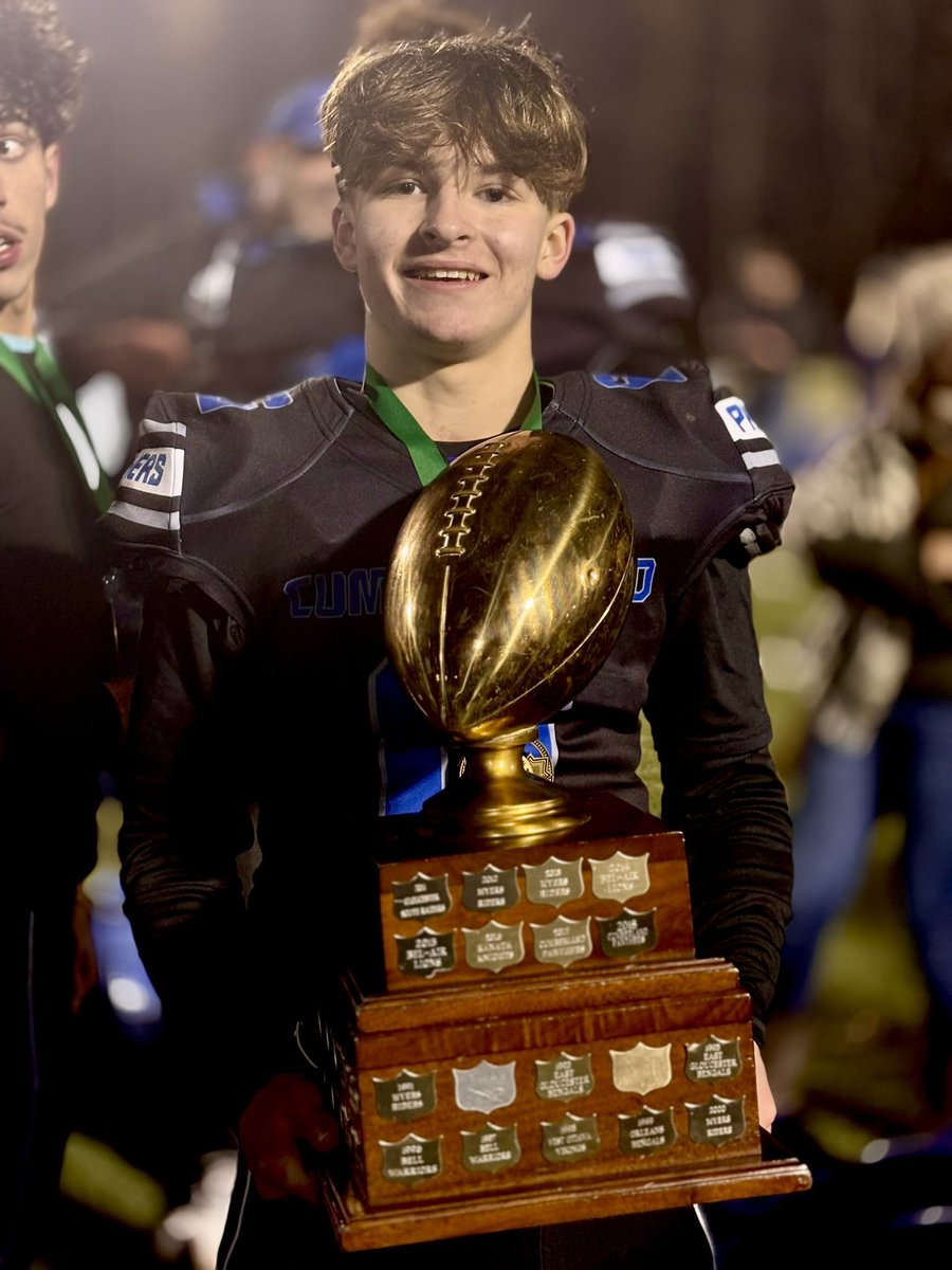 Proud to be named Special Teams Player of the Year for the u16 <a href="/Cumber_Panthers/">Cumberland Panthers</a>. Great season capped off with a third straight <a href="/NCAFAfootball/">NCAFA</a> A Cup. Thanks to coaches for the opportunity, managers and trainers for all their time keeping us organized. #football