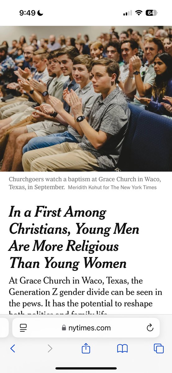 Bible sales up 22 percent. Young men more religious than young women for the first time since pollsters started tracking. Good trend lines. The kind of trend lines that could restore a nation.