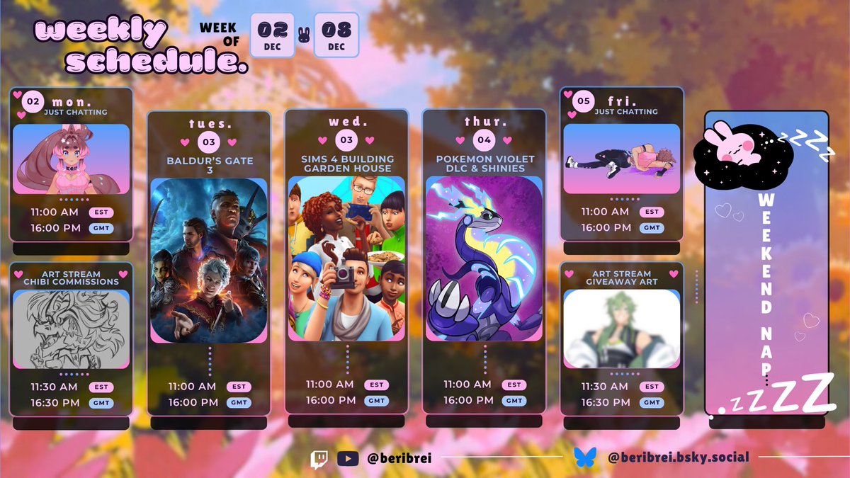 💗【SCHEDULE】💗
twitch.tv/beribrei
We are so back 💖
 
Art By - <a href="/marchnotia/">March cmsn</a> 
 
Hop on by!! 🍓🐰
[ #Vtuber | #VtuberEN | #ENVtuber | #beribrei ]