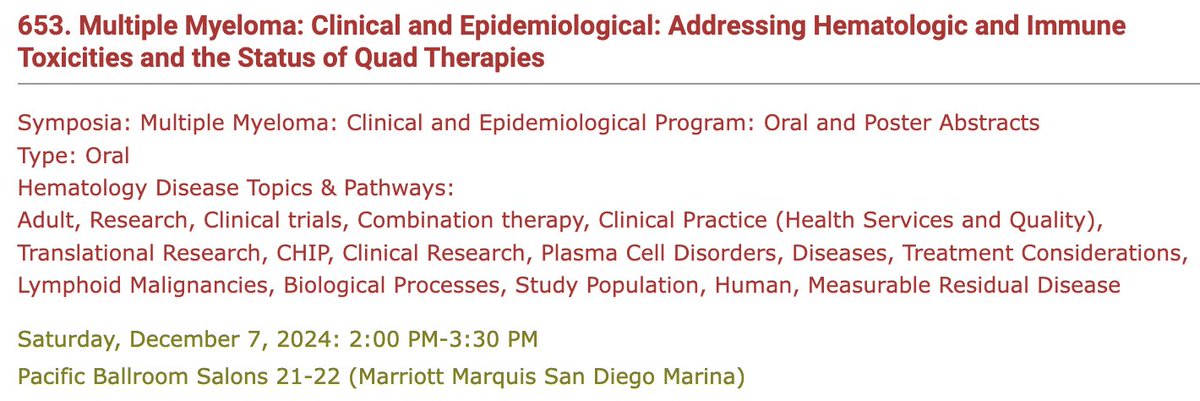 RahulBanerjeeMD's tweet photo. #ASH24 Looking for mind-blowing facts on Saturday afternoon?
1️⃣ Dara improves OS in ASCT-eligible myeloma
2️⃣ 42% of #MMsm pts have CHIP
3️⃣ SC boosts fix ICAHT
4️⃣ Fix Immunoparesis with flu💉x3 or IVIG
5️⃣ sMRD 10^-5 = sMRD 10^-6
How much am I oversimplifying? 😉 Come find out! https://t.co/Jek5GQOglA