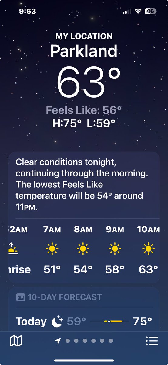 In the 50s tomorrow morning https://t.co/wYZULkOBe6