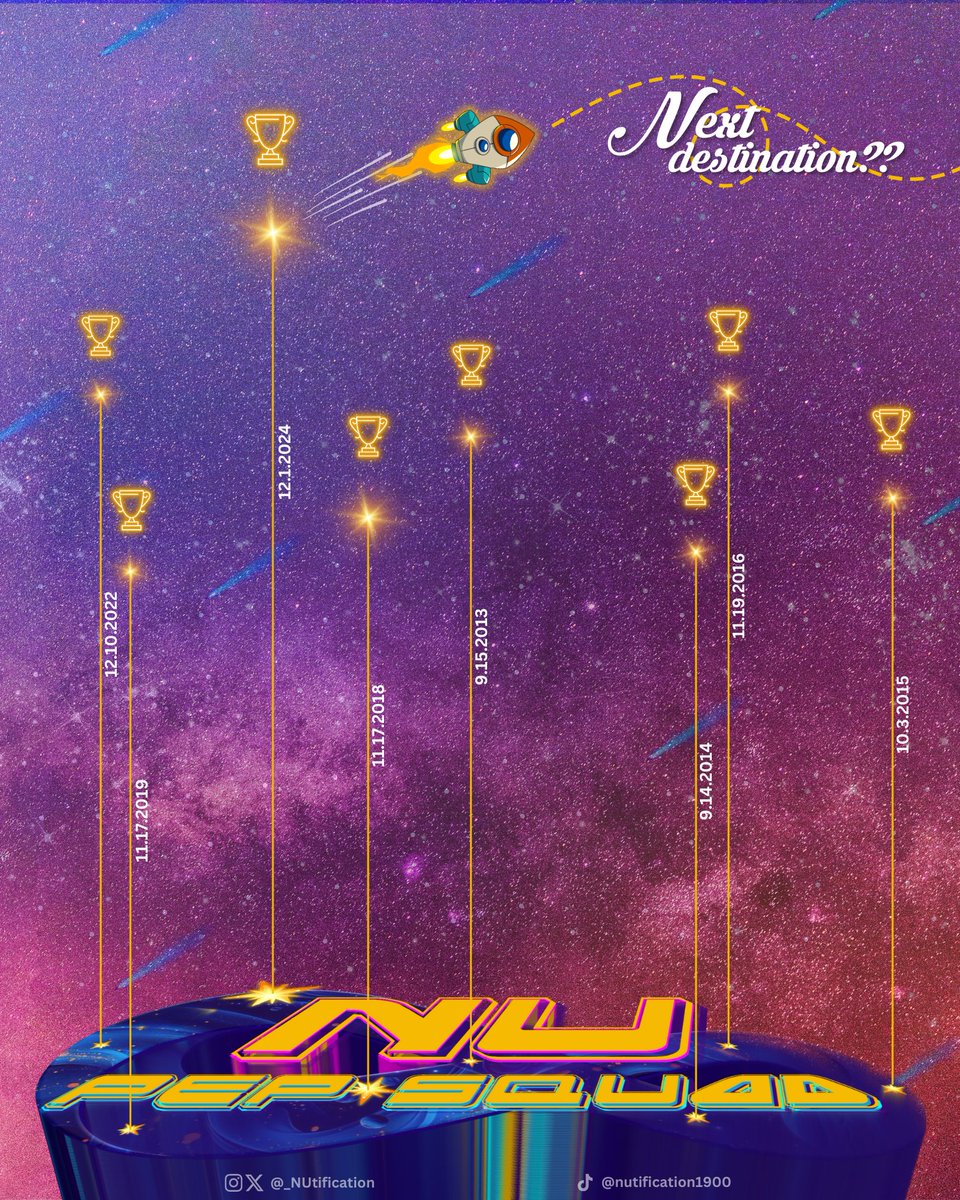 _NUtification's tweet image. MISSION ACCOMPLISHED! 
This 🚀 is now en route to its next destination.
See you next year NU Pep Squad! 💛💙
#NUniverse #UAAPCDC2024
