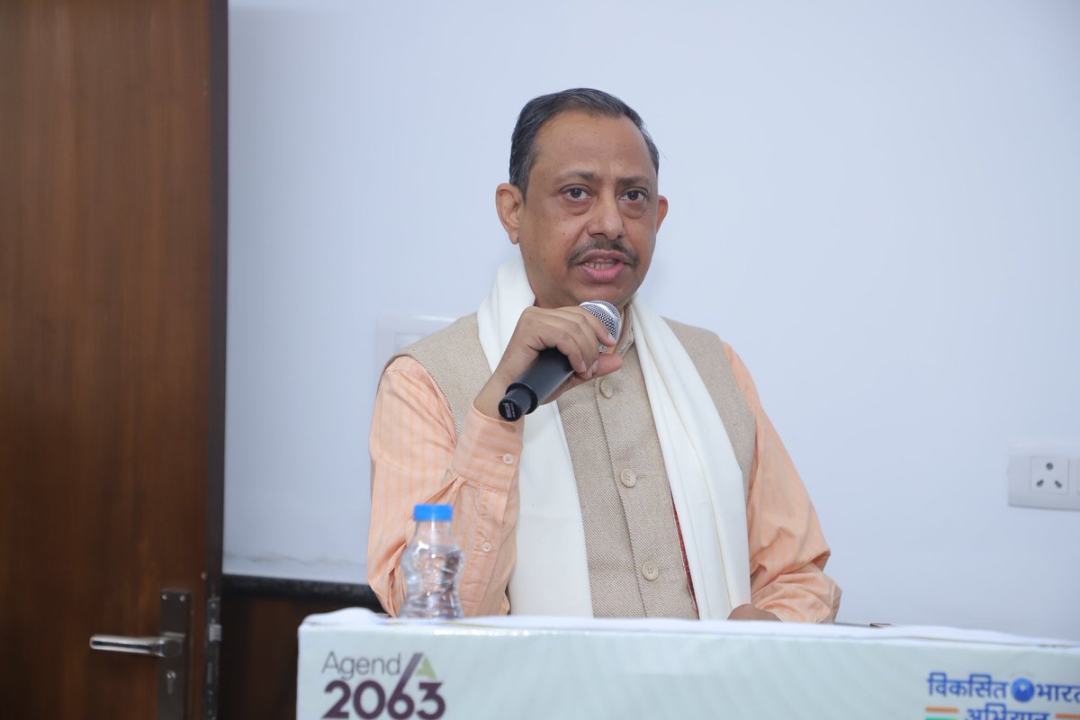 Prof. Dhananjay Joshi, Vice Chancellor, Delhi Teachers University as Chief Guest for Inauguration Ceremony of International Conference on 'Viksit Bharat and Collective Self-Reliant Africa A Journey Together'.