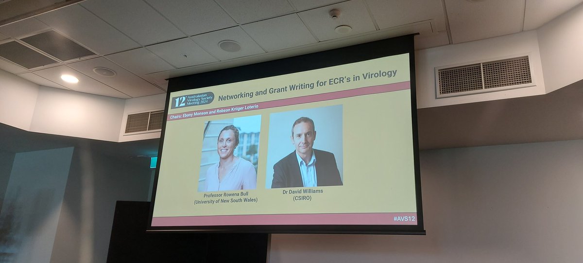 Dr Gabriela Khoury (@gabrielakhoury) on Twitter photo We're starting #AVS12 with our ECR event. Hosting with <a href="/ebony_monson/">Ebony Monson, PhD</a> and Robson Kriiger Loterio. We are hearing from <a href="/Row_Bull/">Rowena Bull</a> & David Williams for some networking and grant writing tips. For all the ECRs in the audience, watch out there is a cube roaming mic for Qs! We're starting #AVS12 with our ECR event. Hosting with <a href="/ebony_monson/">Ebony Monson, PhD</a> and Robson Kriiger Loterio. We are hearing from <a href="/Row_Bull/">Rowena Bull</a> & David Williams for some networking and grant writing tips. For all the ECRs in the audience, watch out there is a cube roaming mic for Qs!
