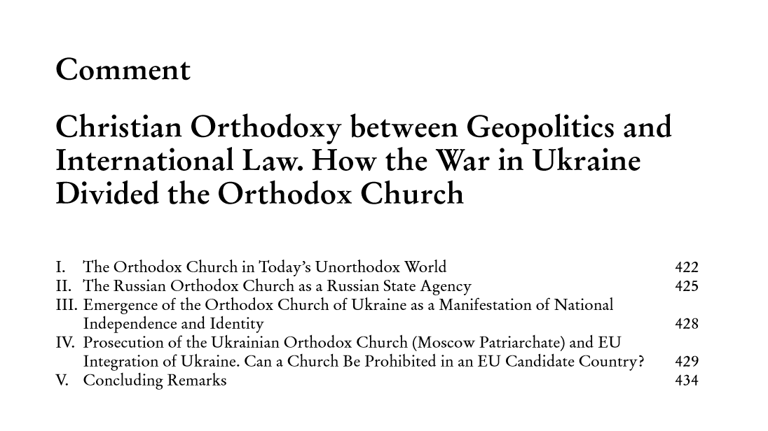 ZaöRV | Heidelberg Journal of International Law (@zaoerv) on Twitter photo â¶ In the current issue of #ZaöRV, <a href="/romanpetrov23/">Roman Petrov</a> explores how the war in #Ukraine has divided the Orthodox Church â a complex interplay of religion, geopolitics, and international law. Find out more on how religious institutions shape global conflicts: nomos-elibrary.de/10.17104/0044-⊠ⶠIn the current issue of #ZaöRV, <a href="/romanpetrov23/">Roman Petrov</a> explores how the war in #Ukraine has divided the Orthodox Church â a complex interplay of religion, geopolitics, and international law. Find out more on how religious institutions shape global conflicts: nomos-elibrary.de/10.17104/0044-âŠ