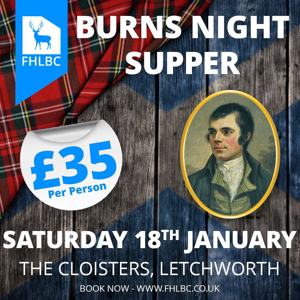 FHLBC (@fhlightblueclub) on Twitter photo We are pleased to announce that on Saturday 18th January 2025 the Fleet House Light Blues Club in conjunction with Gladsmuir Lodge 1385 will be hosting our Burns Night White Table Dinner at The Cloisters, Letchworth.
fhlbc.co.uk/events/burns-n…
<a href="/pglherts/">Hertfordshire Freemasons</a> We are pleased to announce that on Saturday 18th January 2025 the Fleet House Light Blues Club in conjunction with Gladsmuir Lodge 1385 will be hosting our Burns Night White Table Dinner at The Cloisters, Letchworth.
fhlbc.co.uk/events/burns-n…
<a href="/pglherts/">Hertfordshire Freemasons</a>