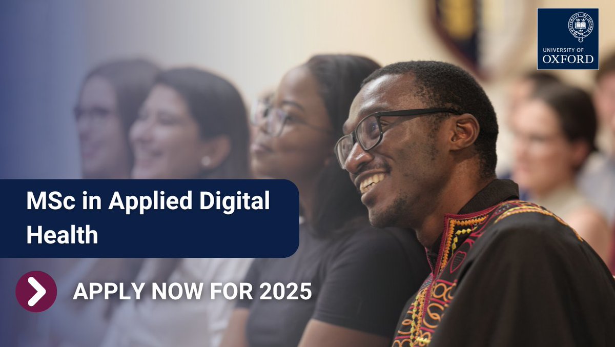 🚨 Final call! Applications for our MSc in Applied Digital Health close tomorrow—3 Dec 2024. 

Advance your career with this one-year, full-time programme.  

🔗 Apply now: ow.ly/xRsm50Ui4sJ 

#HealthTech #DigitalHealth