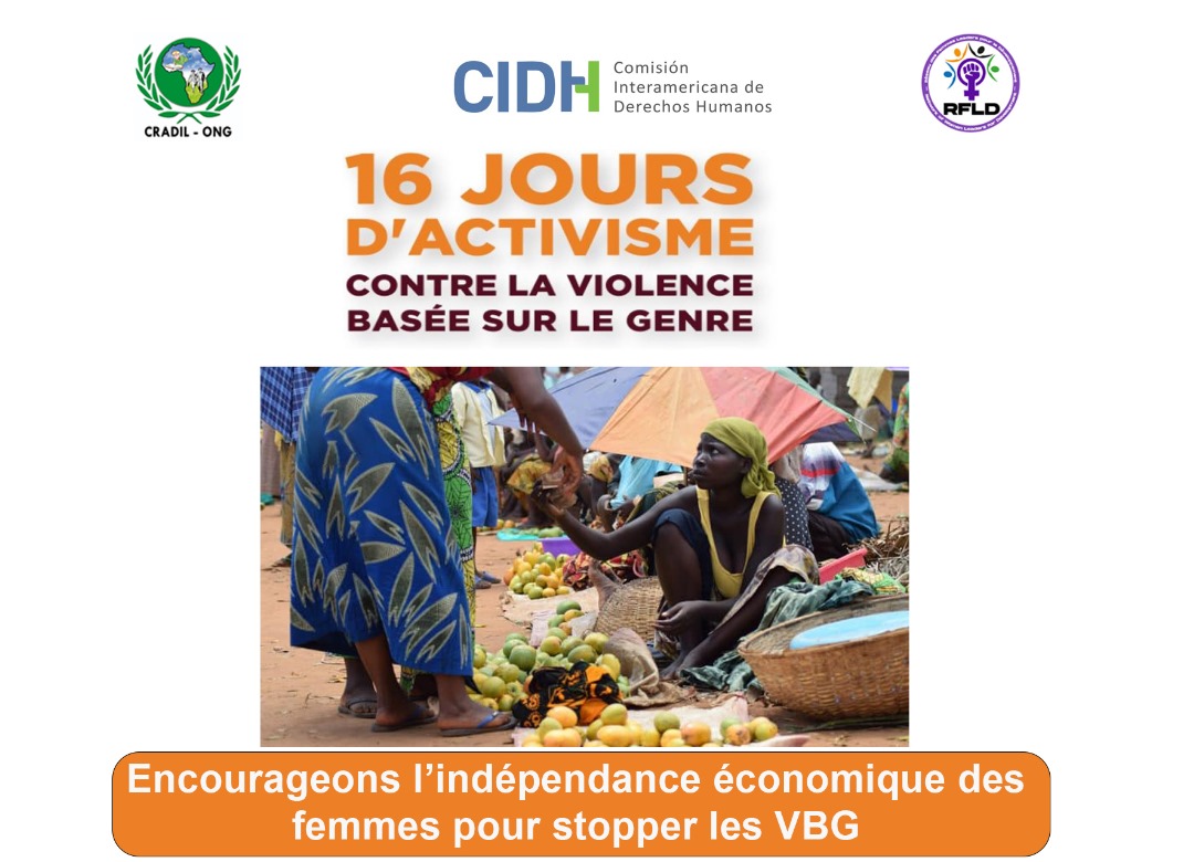 Sans indépendance économique, il est difficile pour les femmes de fuir des environnements violents. Créons des opportunités pour les femmes et promouvons des politiques qui garantissent leur autonomie.L’égalité économique est un pilier de la lutte contre les VBG. 
#16joursdaction
