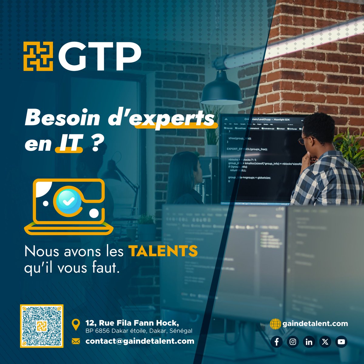 GaindeTalents's tweet image. En tant que leader dans le recrutement technologique, nous aidons les entreprises à bâtir des équipes innovantes et résilientes.
#RecrutementTech #Innovation #GaindeTalentProvider