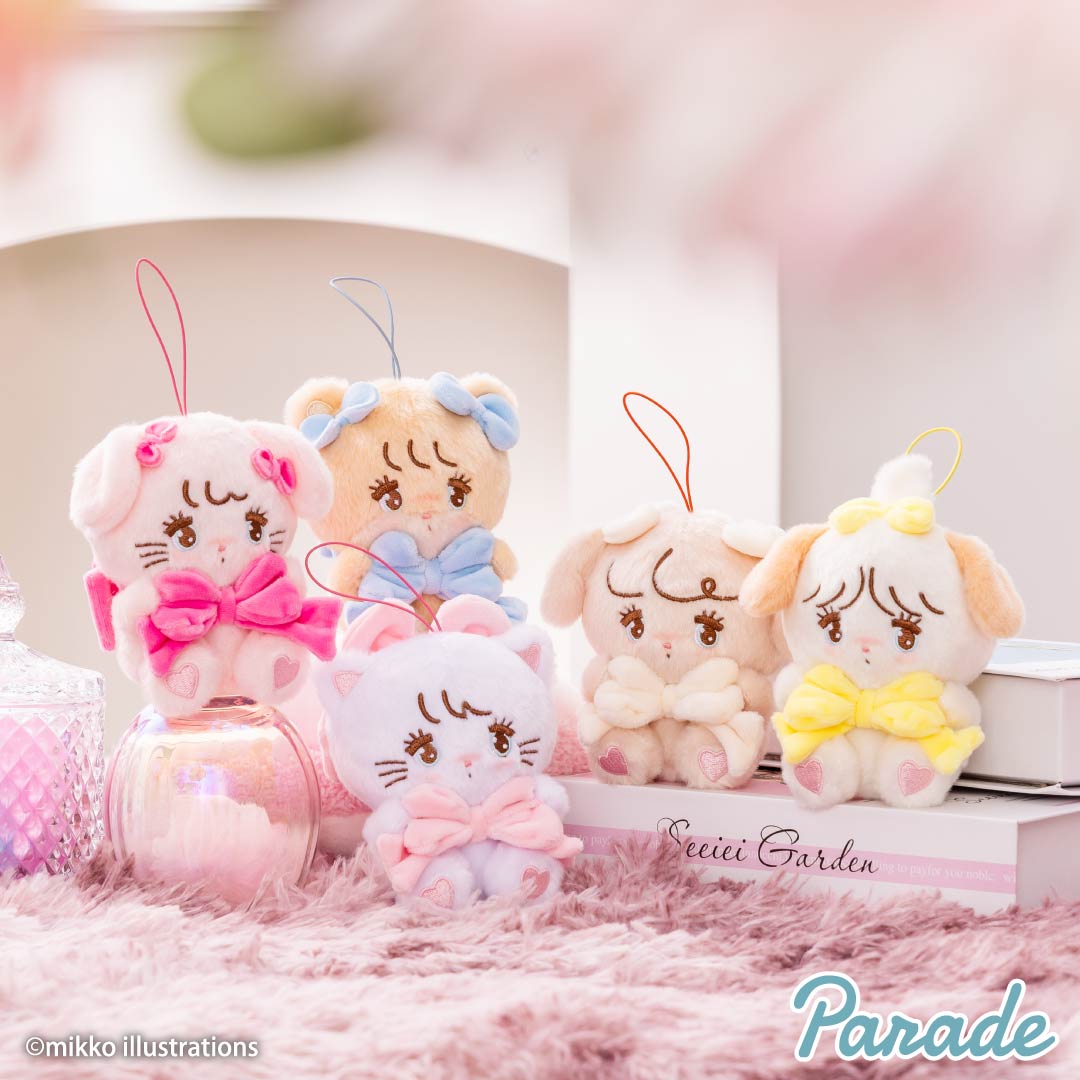 『新品タグ付』mikko いちごBIGぬいぐるみ、抱きしめおリボンぬいぐるみ8点 mikko illustration いちごBIGぬいぐるみ | 「MOLLY ONLINE