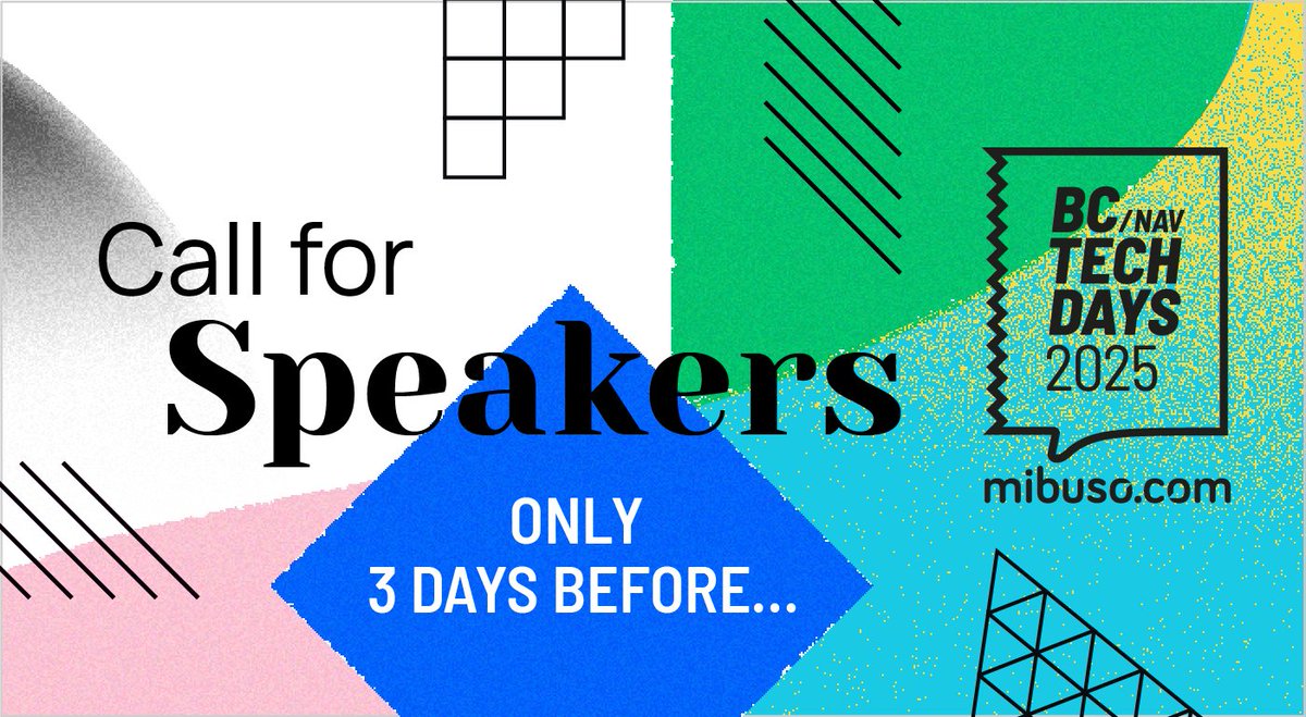 🚀 Call for Speakers for #BCTechDays
'25 starts on 5 December 🚀  

Start thinking about #msdyn365bc workshop and session topics.  

Save this URL: mibu.so/cfs25