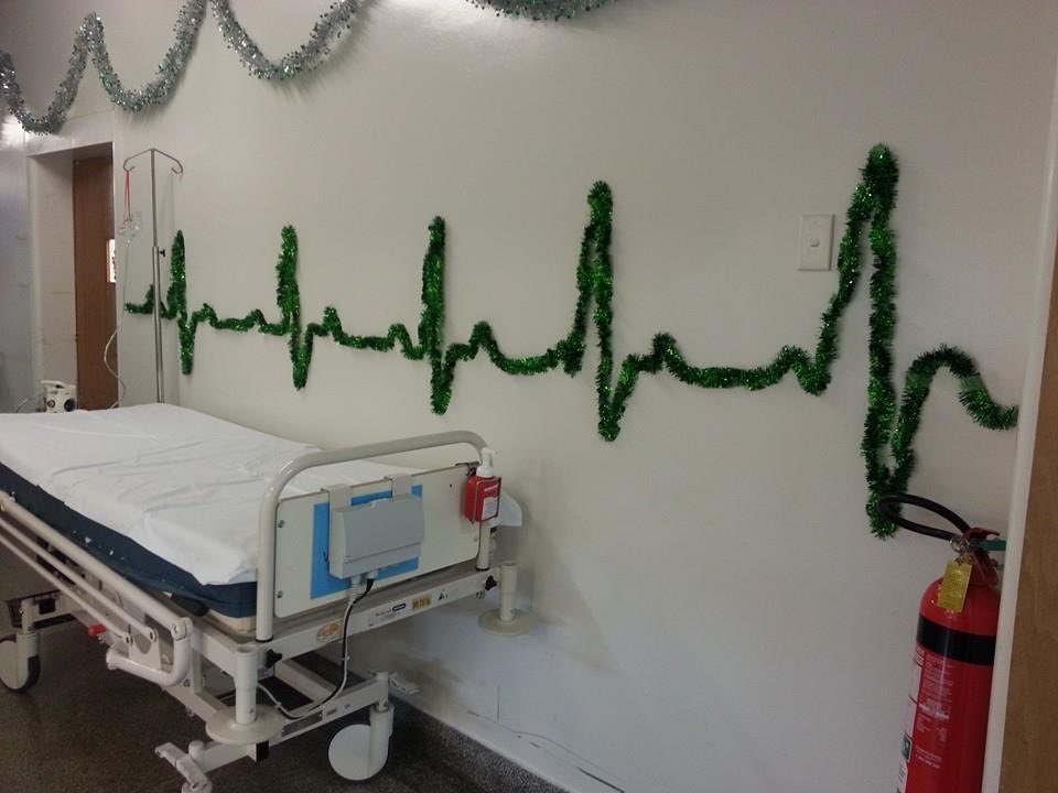 I see they’ve got the Christmas decorations up in A&amp;E…