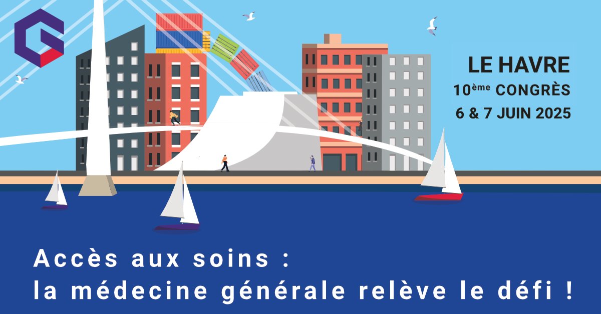 #Inscriptions au 10ème Congrès <a href="/MG_France/">MG FRANCE</a> ouvertes dans quelques jours... 

Réservez bien les 6&amp;7 juin 2025 au #Havre !

#accèsauxsoins : la #médecinegénérale relève le défi !
#santé #société #patients #médecins #innovation #humain #éthique #solidarité