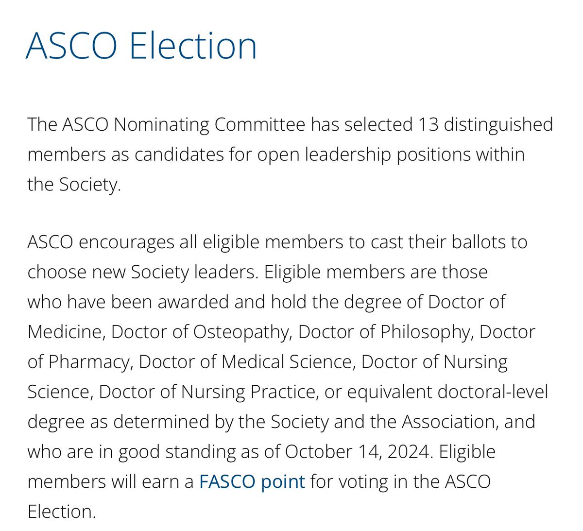 Make your vote count in the <a href="/ASCO/">ASCO</a> elections. Deadline to vote is this Tuesday (Dec 3rd, 3 pm EST). Here is the link to vote👉 brnw.ch/21wOiO7