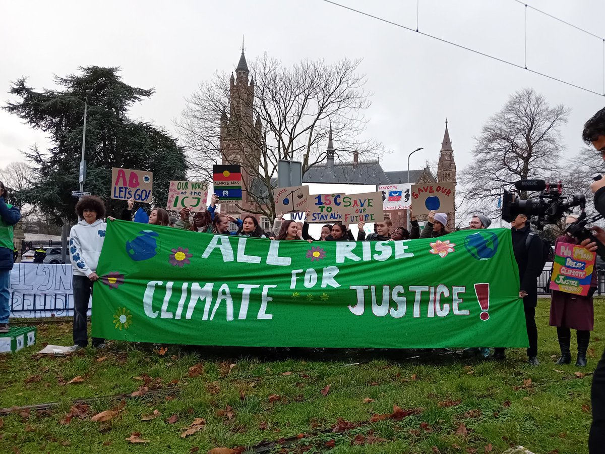 Today is the day: We are taking the world's biggest problem to the world’s highest court.

The <a href="/CIJ_ICJ/">CIJ_ICJ</a> will start 2 weeks of its #ClimateJustice hearings aiming to clarify States legal obligations in the context of the #ClimateCrisis.