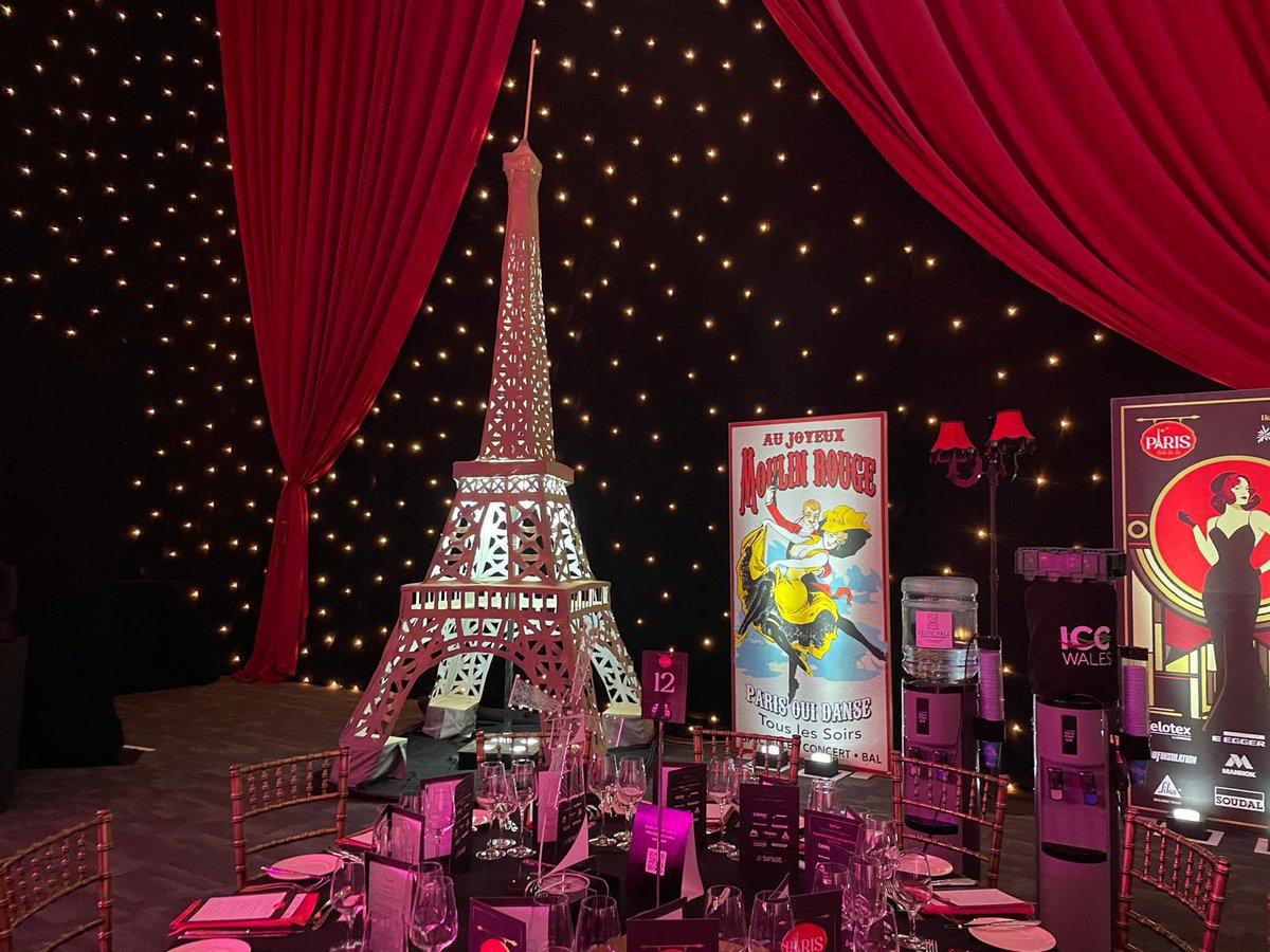 A new sustainable environmentally friendly , reusable , easy to pack down way of theming events all transported in flight cases and delivered in electric vehicles. First new prop line, welcome to the Moulin Rouge ❤️
