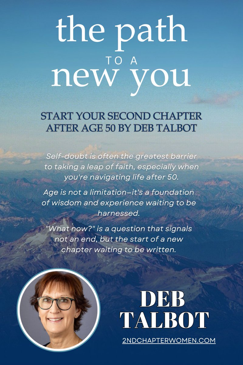 Life doesn't stop at 50 - it begins anew.

In my chapter, Start Your Second Chapter After Age 50, from The Path to a New You, I share how to rediscover purpose, embrace your strengths, &amp; write a new story for your life. Your next chapter awaits. Start now thepathtoanewyou.com/au