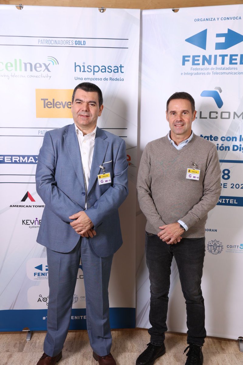 UNIREDasoc's tweet image. Xabier Zubiaur Aguirre, presidente de UNIRED y director de @itelazpi, participó en representación de la Asociación en #Telcom2024 de @FENITEL_ES, punto de encuentro clave entre los representantes del sector.
En la imagen junto a Juan Carlos Torralba, presidente de @AbitelBizkaia.