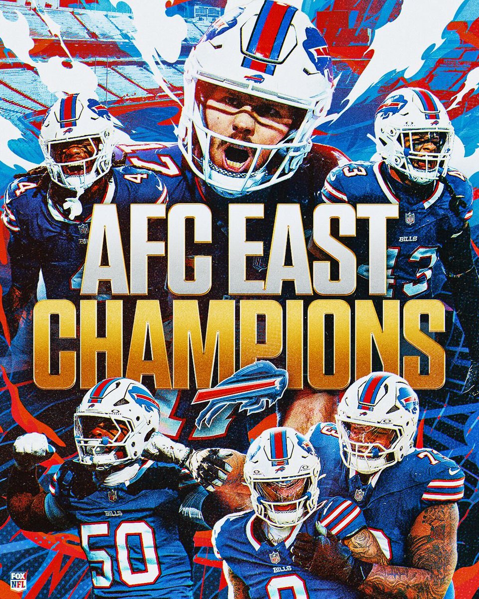 For the 5th straight year, the AFC East belongs to the Bills! 🦬👑