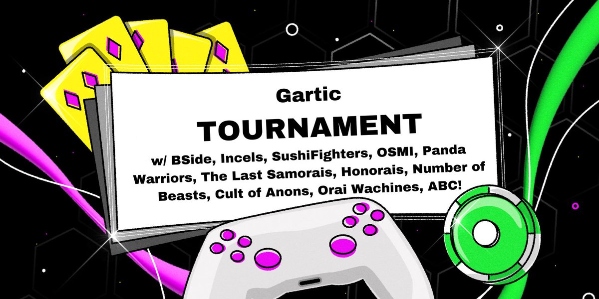🎨🖌️Ready for some creative chaos? 

Our next Talis Tournament is here, and it’s all about Gartic!

📆 When: Dec 7th - 8PM UTC
📍 Where: Talis Discord - Register here : forms.gle/WMumF1eKCi7SJc…
🏆 400+ $USD Pool - Dozens of NFTs!

Bring your drawing skills, and have some fun! ☺️