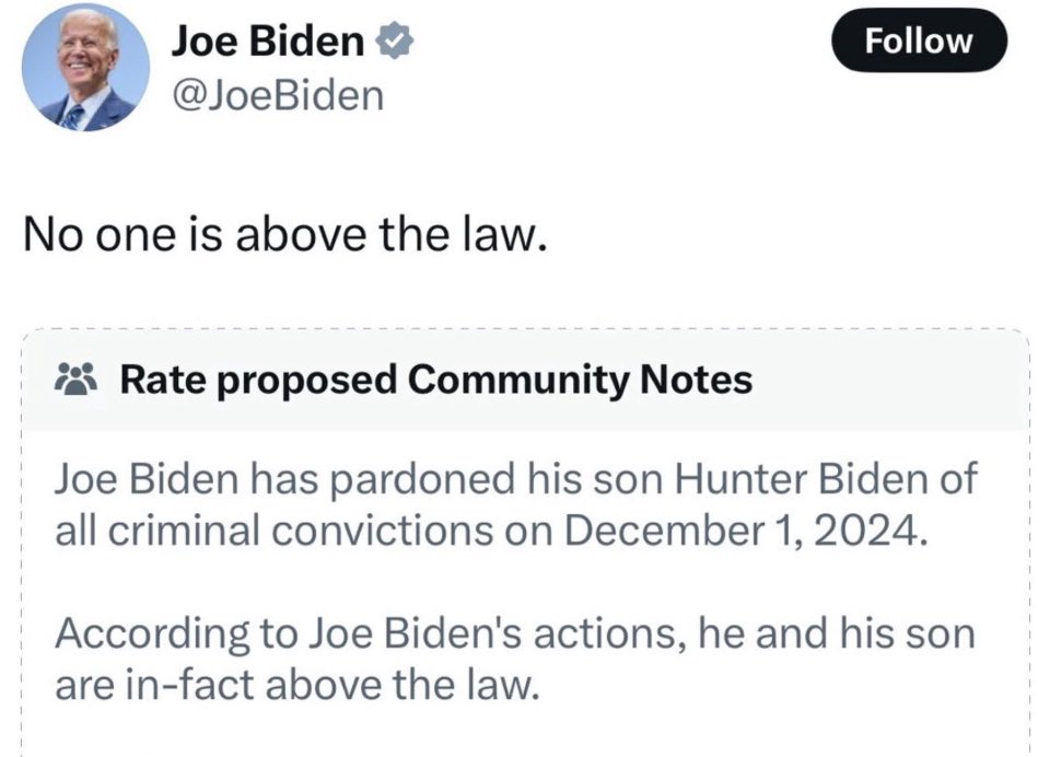 Ckelly2022's tweet image. Hey Joe … wanted to let you know that you pardoned your crack smoking son … doubt that you know or remember you senile fk … btw is this you?