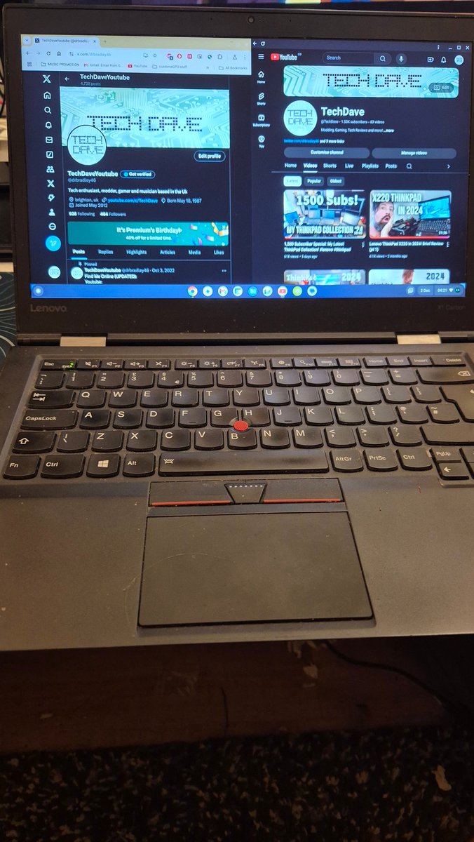 drbradley46's tweet image. Testing #chromeosflex on #thinkpad x1 carbon 4th gen

This is actually a pretty damn usable thing

Prepping for a samsung chromebook go i got free w/ my s24!