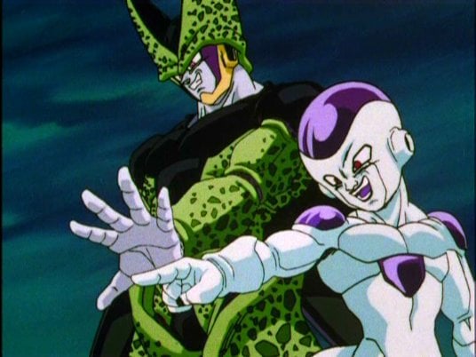 DIOButFemale's tweet photo. Cell and Frieza vs Gojo and Sukuna https://t.co/uDOlaNBWkg
